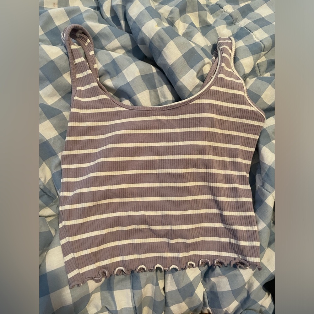 Crop top Purple and White size L